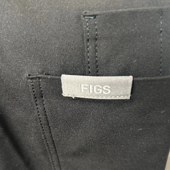 Figs Black Tapered Scrub Joggers - Picture 2 of 6